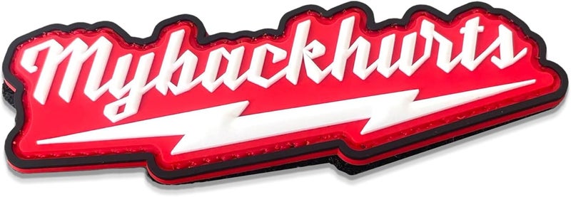 Jestik PVC Patch, Funny Patches, Humorous Tactical Morale Patch with Hook and Loop Fastener, Cute Patches for Backpacks, Military Uniforms, Jeans, Jackets, Vests, Hats & More - My Back Hurts - Image 1